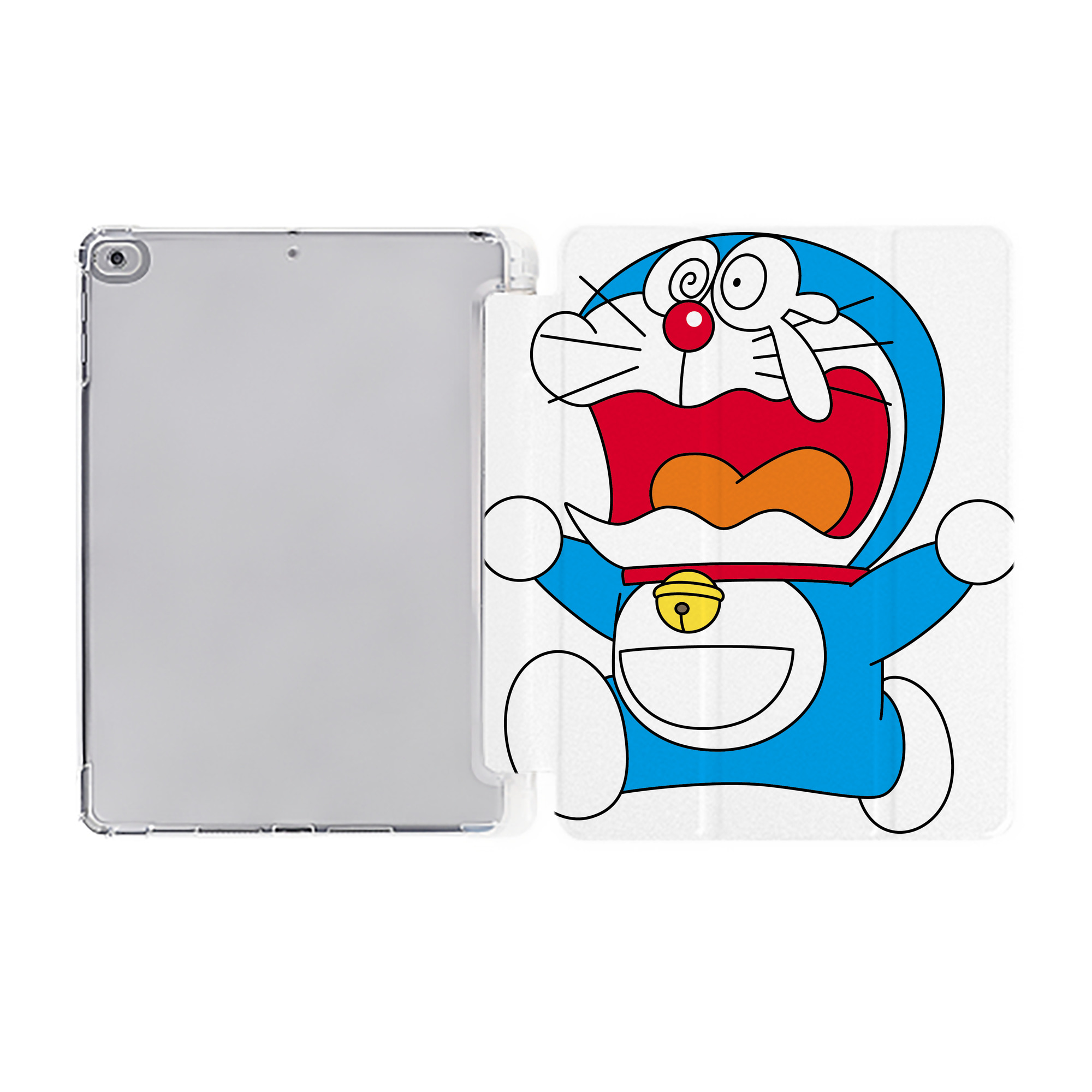 （画像用） ドラえもん Doraemon IPad ケース ペン収納付き 三つ折りスタンド PUレザー×シリコン 対応機種9.5/10.5/10.9インチ